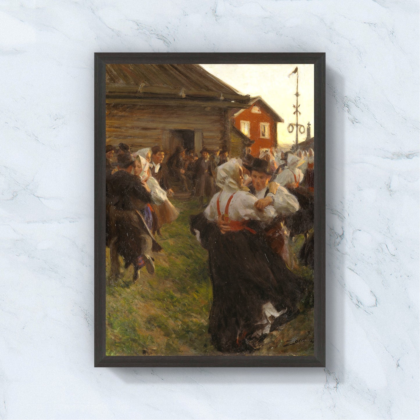 Anders Zorn【22 Midsummer Dance 】Artworks Printing(5:7)