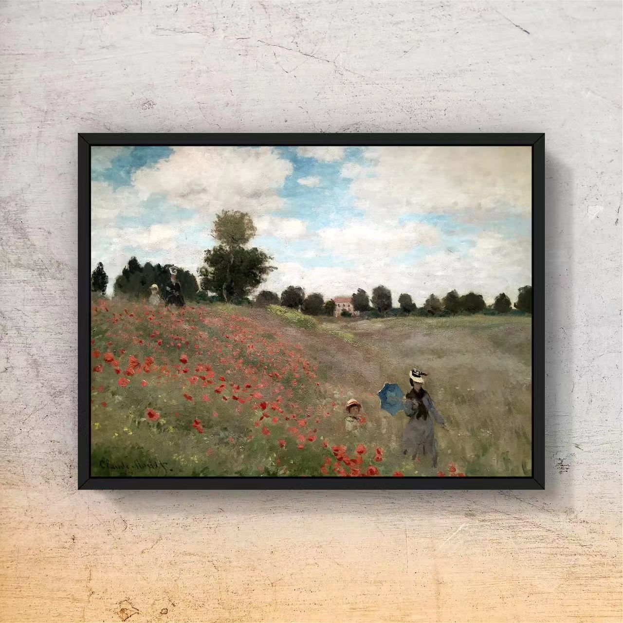 Claude Monet【04 Poppy Fields near Argenteuil 】Artworks Printing(4:5)