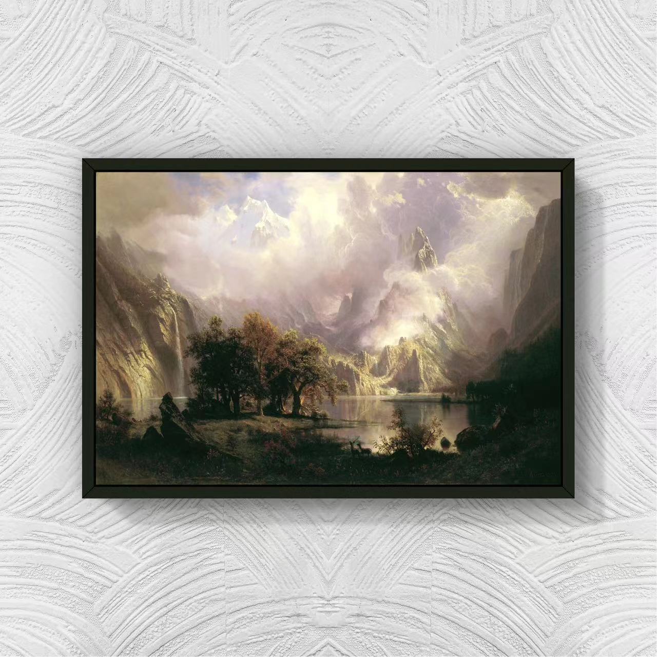 Albert Bierstadt【07 Among The Sierra Nevada, California 】Artworks Printing(16:9)